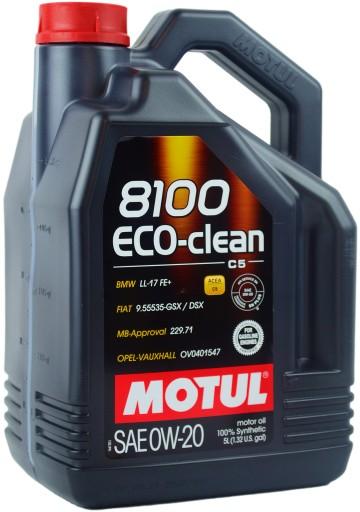 MOTUL OIL 0W20 8100 ECO-clean 0W-20 C5 5л.