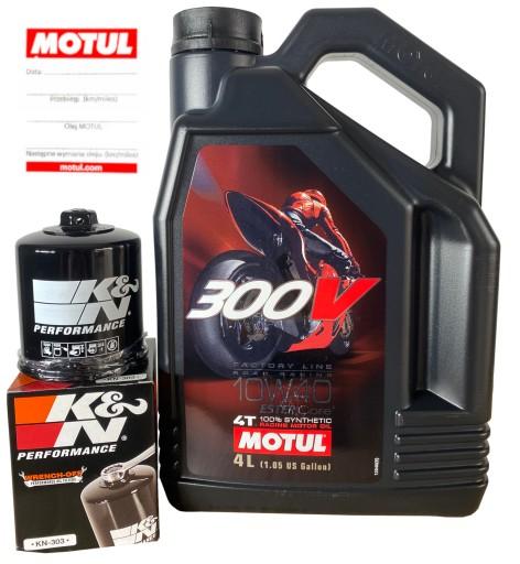 115789 - MOTUL OIL 300V 4T 10W40 4L + МАСЛЯНЫЙ ФИЛЬТР K&N