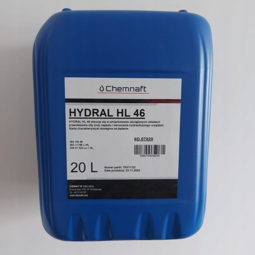 ОРИГИНАЛЬНОЕ МАСЛО QUALITIUM HYDRAL HL 46 20L