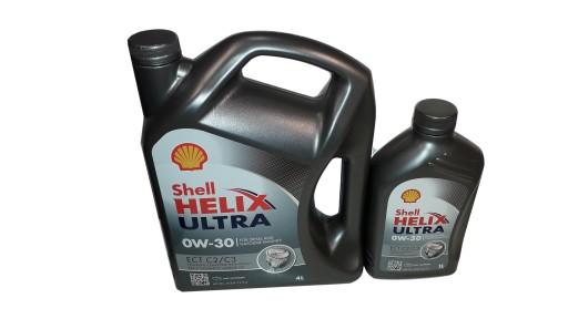 SHELL HELIX ULTRA ECT OIL C2 C3 0W30 4л + 1л = 5л