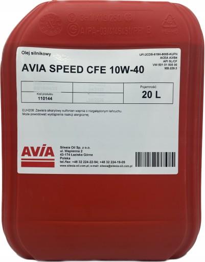 AVIA SPEED SYNTH CFE 10W-40 20л МОТОРНОЕ МАСЛО, ШВЕЙЦАРСКАЯ ЛИЦЕНЗИЯ