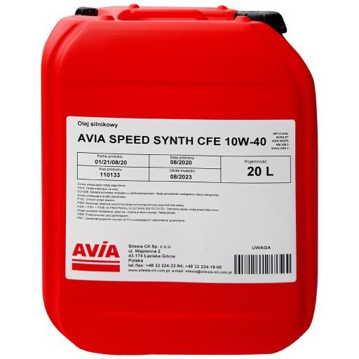 AVIA SPEED SYNTH CFE 10W-40 20л МОТОРНА МАСЛА