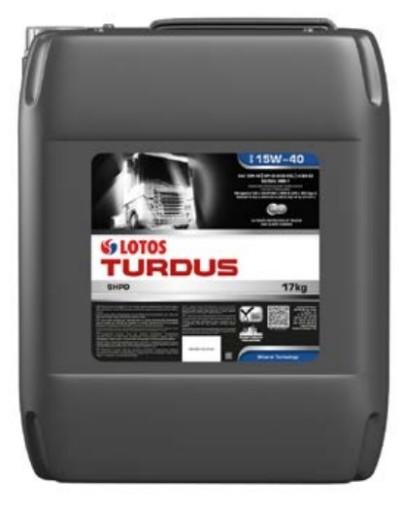 МОТОРНЕ МАСЛО LOTOS TURDUS 15W40 SHPD 17KG 20L