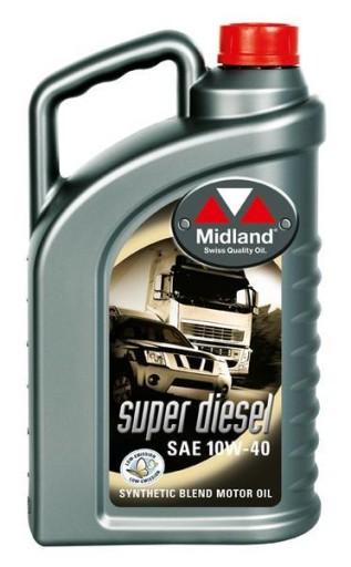 MIDLAND SUPER DIESEL МОТОРНОЕ МАСЛО 10W40 4л, СДЕЛАНО В ШВЕЙЦАРИИ x2