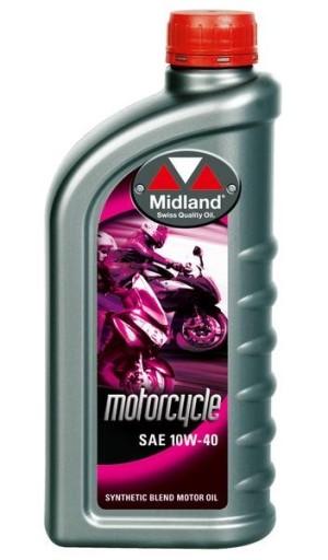 MIDLAND MOTORCYCLE MOTOR OIL 10W40 1L SWISS MADE x4