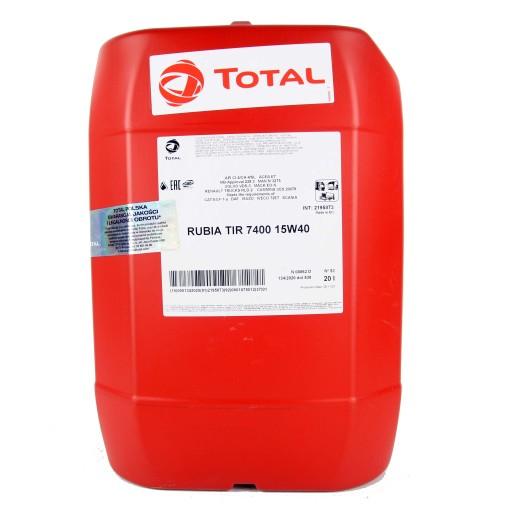TOTAL OIL 15W40 20L RUBIA 7400/E7/CI-4/SL/228.3/M3275/RLD-2/