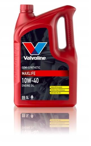VALVOLINE 10W40 MAXLIFE OIL 5л
