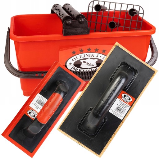 ОЛЕЙНИК ВЕДРО ДЛЯ ЗАТИРОВКИ 22 Л СЕТОЧНЫЙ ВАЛИК PACA, 2 ШТ. НАБОР ДЛЯ ПЛИТКИ