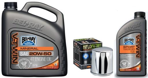 BEL-RAY OILS 20W50 4L 4T ДВИГАТЕЛЬ ТРАНСМИССИЯ + FILRT HF170C для SPORTSTER