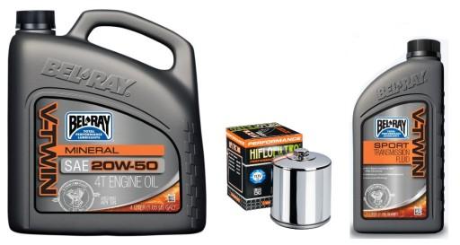 BEL-RAY OILS 20W50 4L 4T ДВИГАТЕЛЬ ТРАНСМИССИЯ + FILRT HF170CRC для SPORTSTER