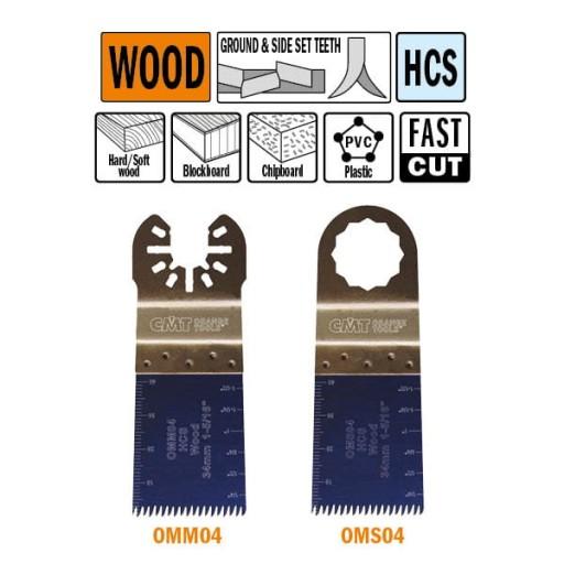 OMM04 Осциллирующее пильное полотно W=34 I=40 TPI=14 50 с