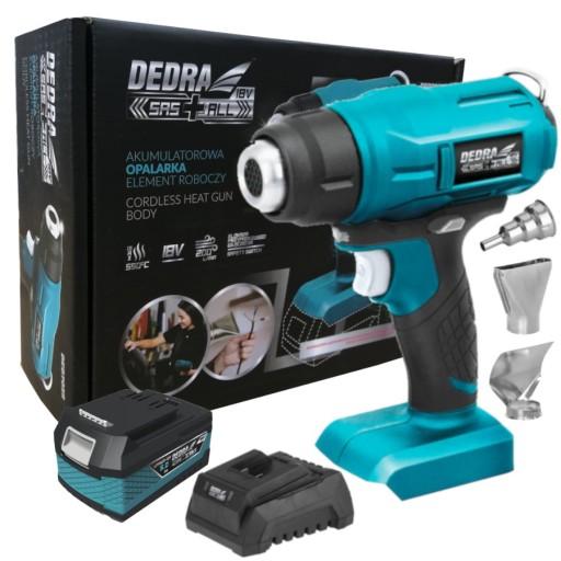 ТЕПЛОВА ГАРМАТА АКУМУЛЯТОРНА 550 град DEDRA + АКУМУЛЯТОР 1x5.0AH