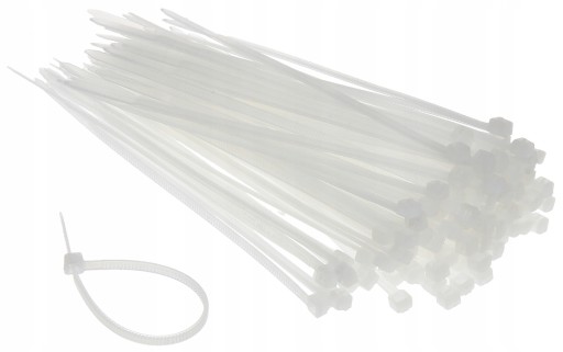 КАБЕЛЬНАЯ СВЯЗКА 750x7,6 100шт белая UV HQ