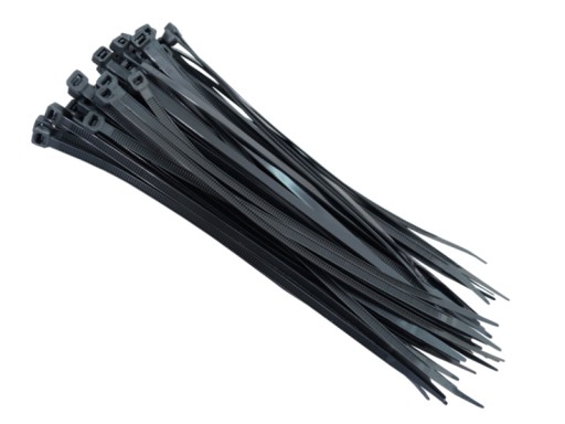 Стяжки ЗАЖИМНІ, ЧОРНІ, 50 ШТ. 250х4 мм