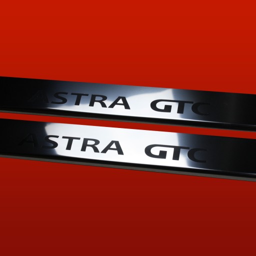 OPEL/VAUXHALL ASTRA MK6/J/IV GTC Накладки на пороги 3дверні глянцевий нерж.