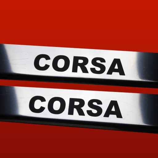 3-дверні глянцеві накладки на пороги OPEL/VAUXHALL CORSA D з нержавіючої сталі 304