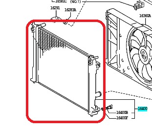 1640025170 16400-25170 - Org!!! водяний кулер lexus nx ii 2021-