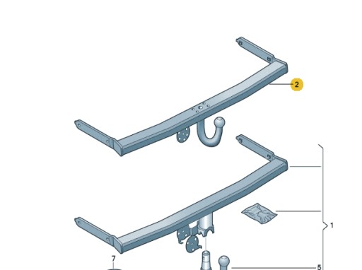 ОРИГИНАЛЬНЫЙ VW T5 T6 ФИКСИРОВАННЫЙ БУКСИРОВОЧНЫЙ КРЮК LIFT 7H0092101B