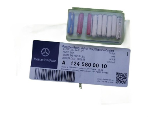 ОРИГИНАЛЬНЫЙ КОМПЛЕКТ ПРЕДОХРАНИТЕЛЕЙ MERCEDES-BENZ OLD TYPE TORPEDO W124