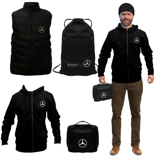 ОРИГИНАЛЬНЫЙ КОМПЛЕКТ СВИТШОТ MERCEDES ШЛЯПА ДЛЯ КОСМЕТИКИ РАЗМЕР XXL