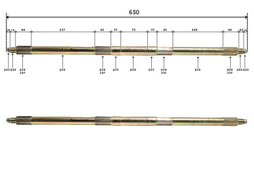 5900802246314 - ЗАДНЯЯ ОСЬ ATV 125 HB