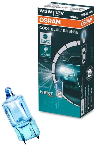 OSRAM — COOL BLUE INTENSE — ЛАМПОЧКИ W5W 12V 5W — КОРОБКА 10 ШТ.