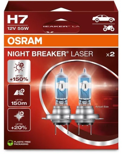 OSRAM H7 Night Breaker Laser Next Generation +150%, 2 шт.