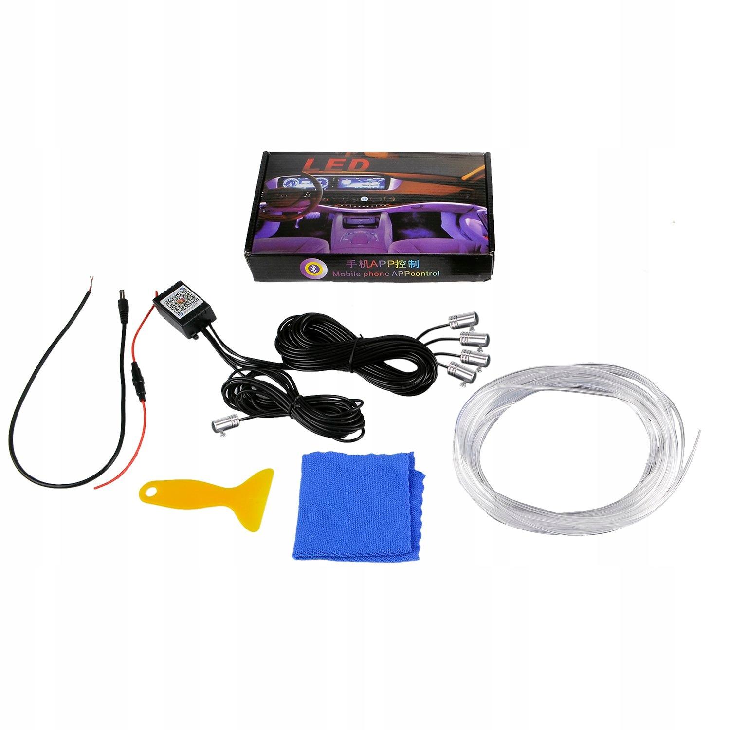 ОСВІТЛЕННЯ АВТОМОБІЛЯ ІНТЕР'ЄР АВТОМОБІЛЯ RGB СВІТЛОДІОДНІ СМУГИ