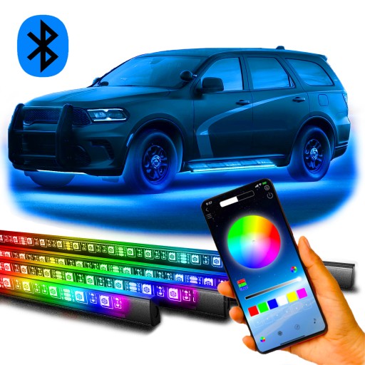 Автомобільний Світлодіодний світильник неонова стрічка 12 В RGB світлодіодний S 120 см Набір аплікацій