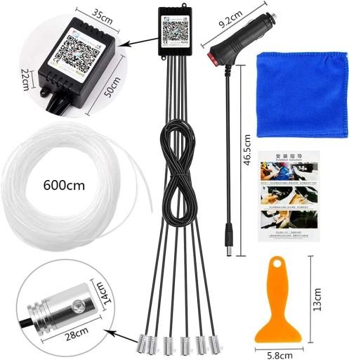 АВТОМОБІЛЬНЕ СВІТЛОДІОДНЕ ОСВІТЛЕННЯ ВОЛОКОННО-ОПТИЧНА НАВКОЛИШНЯ ЛАМПА