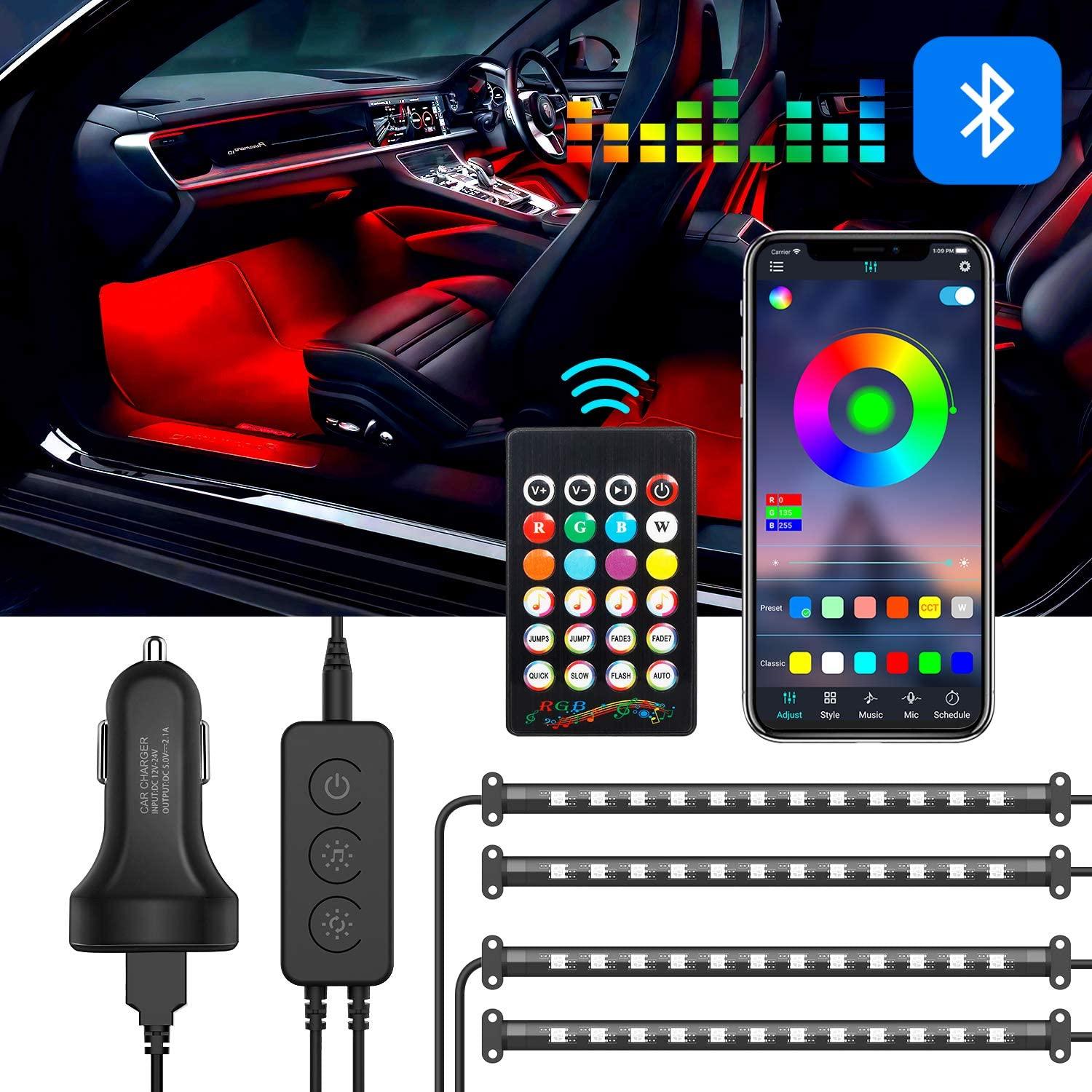 АВТОМОБИЛЬНЫЙ ИНТЕРЬЕР CLYDEK LED RGB BLUETHOOTH