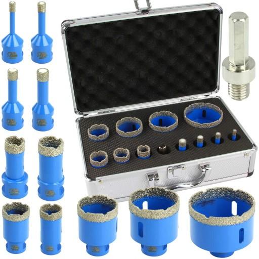 КОРОНОЧНЫЕ ПИЛА СВЕРЛА АЛМАЗНЫЕ ФРЕЗЫ НАБОР ДИСКОВ