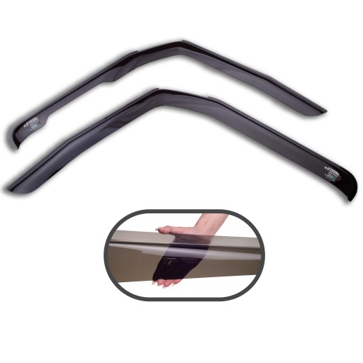 ВНУТРИ БОКОВЫХ СТЕКЛОВ VOLVO FH4 ПОСЛЕ 2013 ГОДА. ЧЕРНЫЕ ДЛИННЫЕ ВСТАВКИ DAIRINGS.