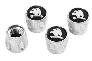 ДЕКОРАТИВНЫЕ КОЛПАЧКИ КЛАПАНОВ SKODA 4 ШТ.