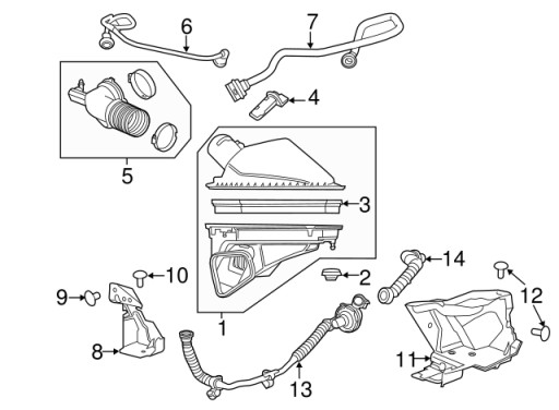 81203 - Корпус повітряного фільтра Chevrolet Camaro 3.6 2016