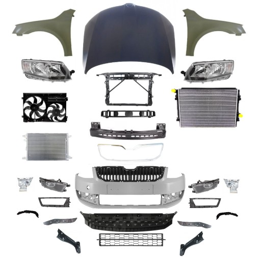 5E0821105A - Октавия 13-17 Передний капот, крыло, отражатель, ремень