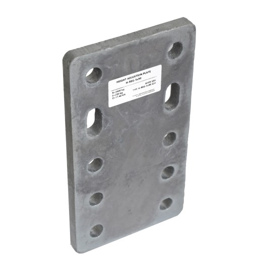 Оцинкованная пластина для регулировки высоты шара крючка, расстояние 5x90 мм.