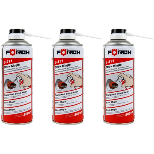 FORCH S411 Black Magic Spray Rust Remover 3 x 400 мл Зберігає Змащує