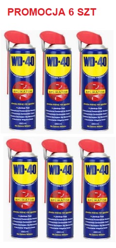 Спрей для видалення іржі WD-40 з додатком AMTRA 450 мл 6 шт