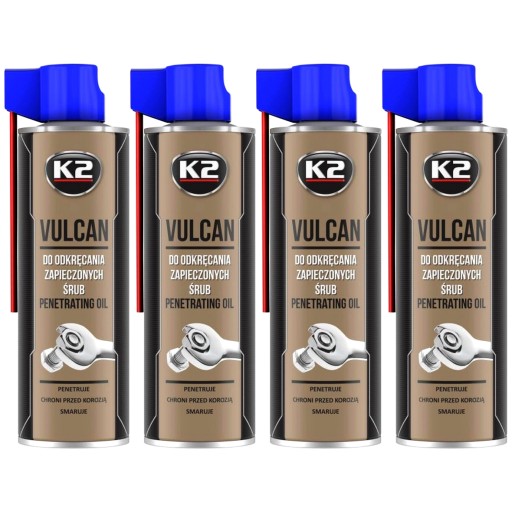 Засіб для видалення іржі Penetrator для гвинтів K2 vulcan полегшує відкручування спрей 4 x 500