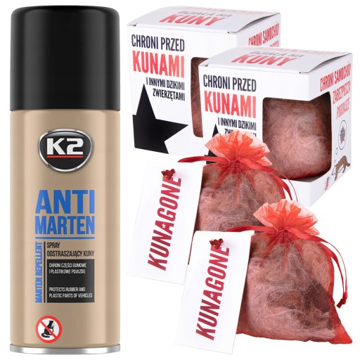 Отпугиватель куницы для машины на чердаке, подвеска, пакетик спрей х2