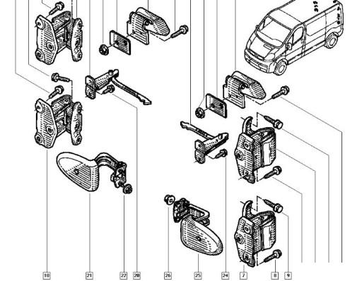 Обмежувач дверей задній Trafic II Vivaro 8200006259