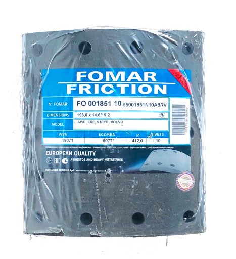 04-090 - Тормозная накладка VOLVO 19071 FI-412 компл.