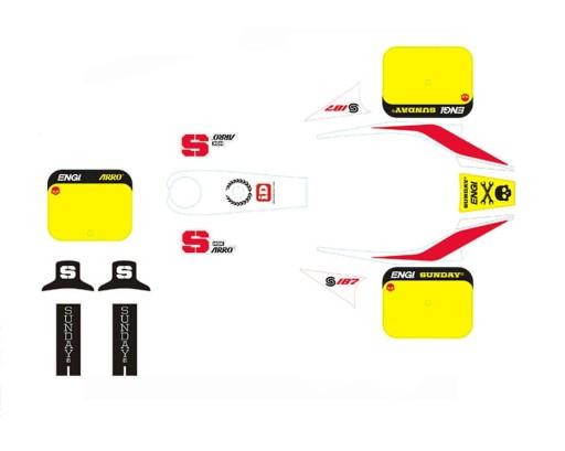 KDFT1872018 - YCF SUNDAY S187 2018 стандартный шпон, набор наклеек для грязи на питбайке