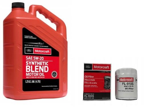 Масло Ford MOTORCRAFT 5W20 BLEND, фільтр 910S FIESTA