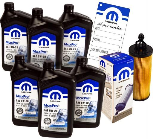 Масло MOPAR 0W20 MaxPro+ 5,68л + фильтр MOPAR MO-349