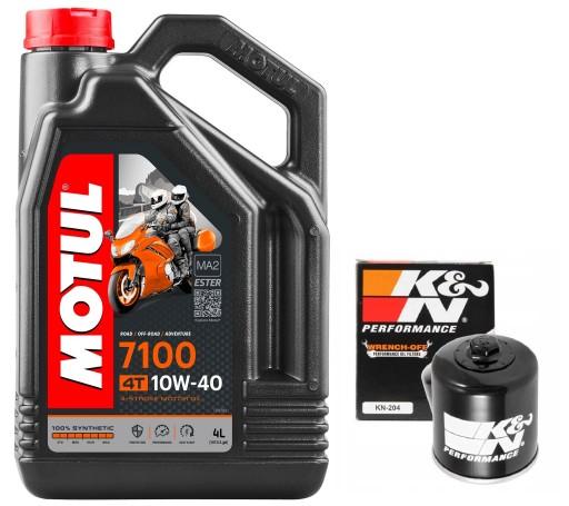 104092/KN204 - MT-03, 16-23r. - Масло MOTUL 7100 10W40 4л. + Фільтр KN-204-1, Yamaha MT-03, 16-23р.