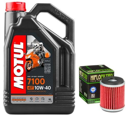 Zestaw:104092/HF141 - Масло MOTUL 7100 10W40 4л. + Масляный фильтр HifloFiltro, HF141