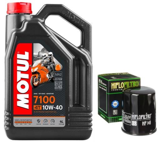 Zestaw:104092/HF148 - Масло MOTUL 7100 10W40 4л. + Масляный фильтр HifloFiltro, HF148