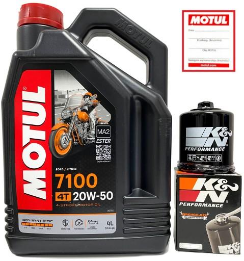 KN-303 - Масло MOTUL 7100 4T 20W50 4L + МАСЛЯНЫЙ ФИЛЬТР K&N